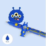 Legami - Erasable Gel Pen, Ball on the End to Remove Blue Thermosensitive Ink, Tip Diameter 0.7 mm - Monster Theme EP0056 / CPPK