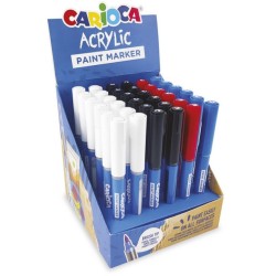Ακρυλικός Μαρκαδόρος Carioca Brush - Λευκό C41400 8003511352806