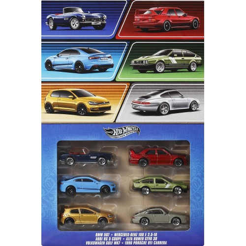 Mattel hot wheels hw αυτοκινητάκια - euro style σετ των 6 JBY79 194735266814