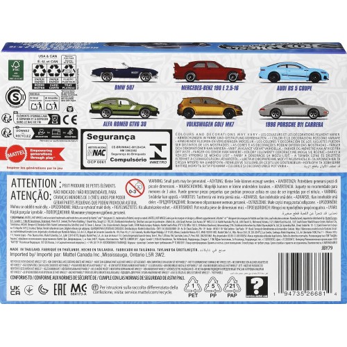 Mattel Hot Wheels Euro Style Multipack JBY79 194735266814