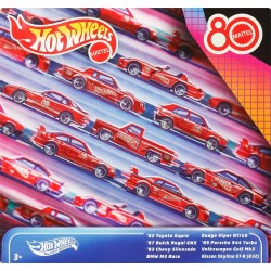 Hot Wheels Silver Series Mattel 80th Anniversary 8-pack, Set of 8 1:64 Scale Toy Cars & Trucks JGK09 194735315796