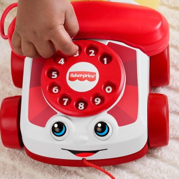 Fisher-price Red Chatter Telephone Baby & Toddler Pull Toy, Mattel 80th Anniversary Edition JGG97 194735313716