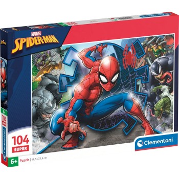 Clementoni Παιδικό Παζλ Super Color Marvel Spiderman 104 τμχ 1210-25044 8005125250448
