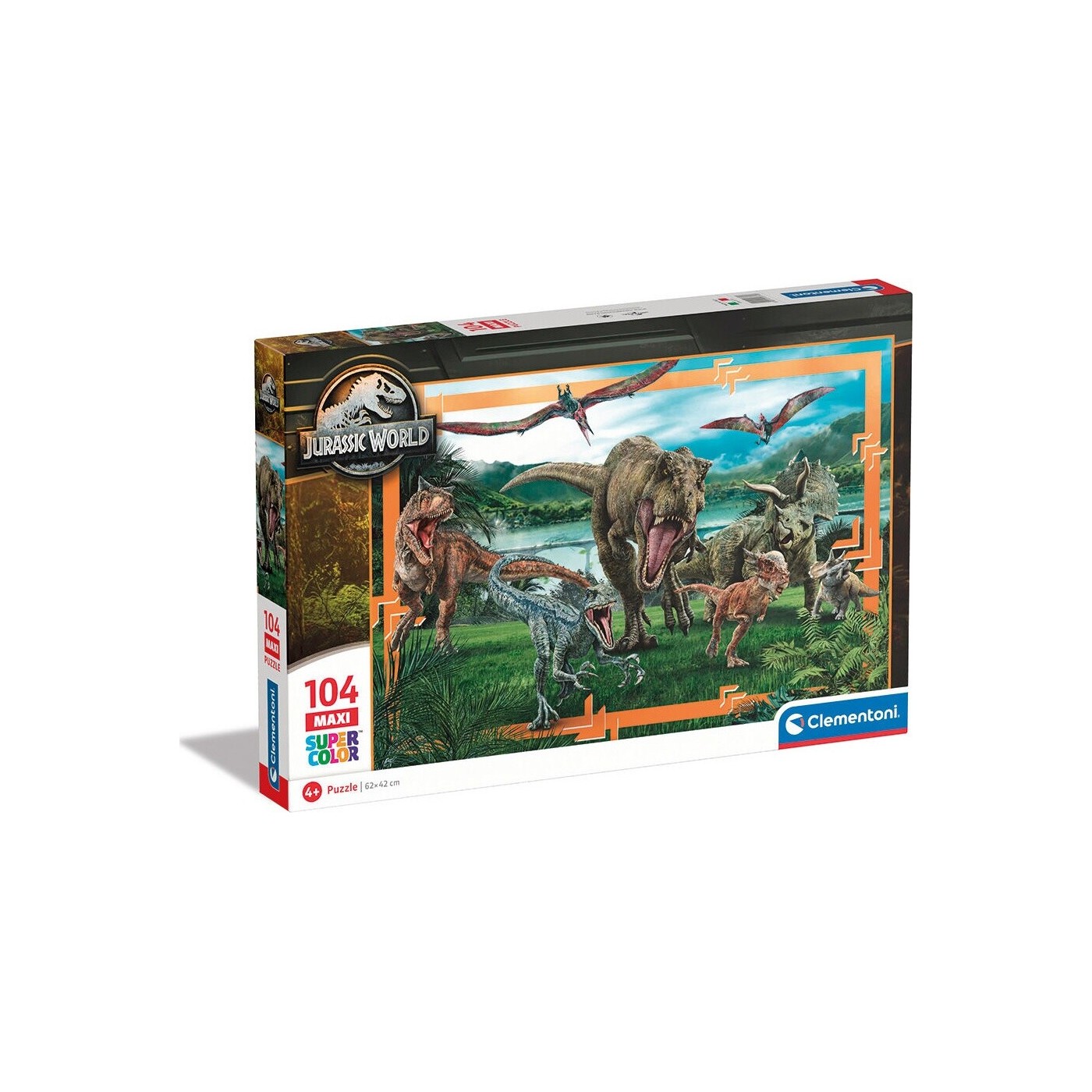 Clementoni Children's Maxi Supercolor Jurassic World 104 pcs 1210-23770 ...