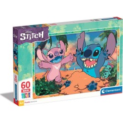 Clementoni Παιδικό Παζλ Maxi Supercolor Disney Stitch 60 τμχ 1200-26596 8005125265961