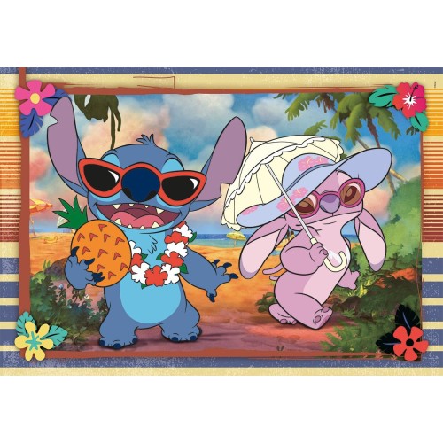 Disney Stitch Clementoni Παιδικό Παζλ Super Color Disney Stich 2x60 τμχ 1200-24822 8005125248223