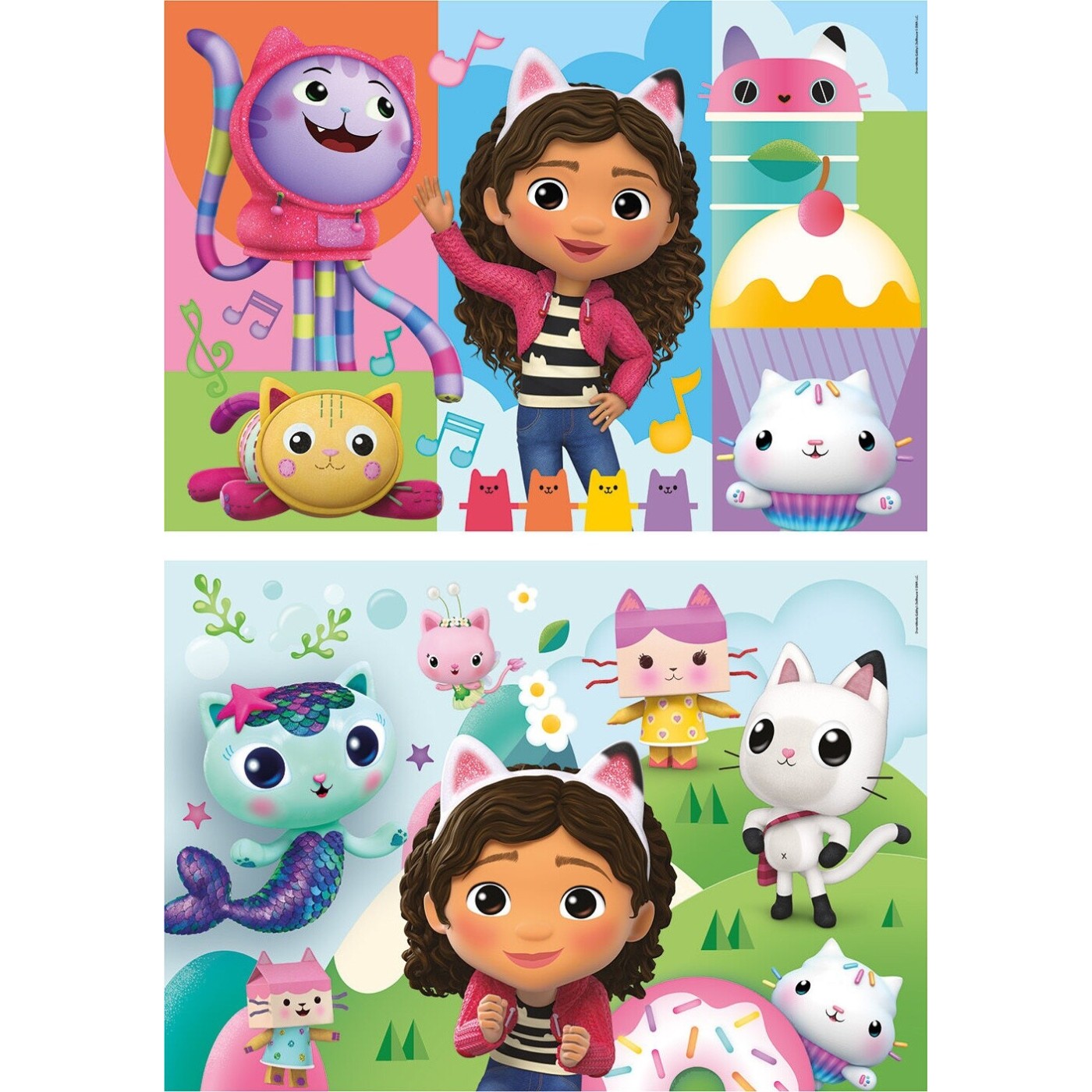 Clementoni Children's Super Color Dreamworks Gabbys Dollhouse 2x60 pcs ...