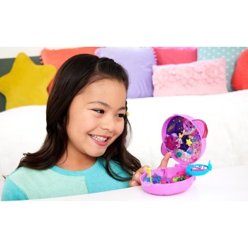 Mattel Polly Pocket Planet Polly Compact Playset With 1 Micro Doll And Pet Puppy, Travel Toy With Themed Accessories JFG56 / JCB