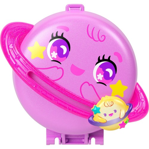 Mattel Polly Pocket Planet Polly Compact Playset With 1 Micro Doll And Pet Puppy, Travel Toy With Themed Accessories JFG56 / JCB