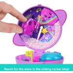 Mattel Polly Pocket Planet Polly Compact Playset With 1 Micro Doll And Pet Puppy, Travel Toy With Themed Accessories JFG56 / JCB
