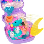 Mattel Polly Pocket Cozy Dreamland Lamb Compact Playset With 1 Micro Doll And Pet Unicorn, Travel Toy With Food & Styling Access