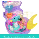 Mattel Polly Pocket Cozy Dreamland Lamb Compact Playset With 1 Micro Doll And Pet Unicorn, Travel Toy With Food & Styling Access