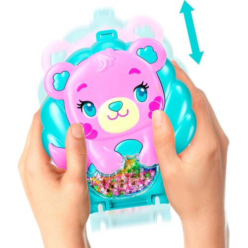 Mattel Polly Pocket Glitter Island Compact Playset With 1 Micro Mermaid Doll And Ocean Pets, Travel Toy With Themed Accessories 