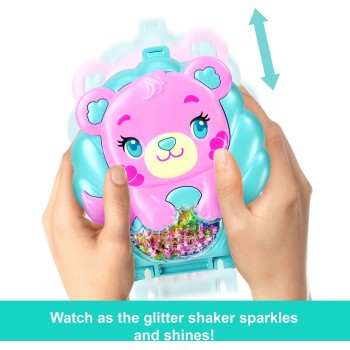 Mattel Polly Pocket Glitter Island Compact Playset With 1 Micro Mermaid Doll And Ocean Pets, Travel Toy With Themed Accessories 