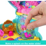 Mattel Polly Pocket Glitter Island Compact Playset With 1 Micro Mermaid Doll And Ocean Pets, Travel Toy With Themed Accessories 
