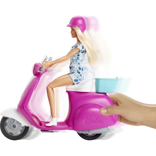 Mattel Barbie Scooter Και Κούκλα GBK85 887961716962