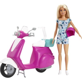 Mattel Barbie Scooter Και Κούκλα GBK85 887961716962