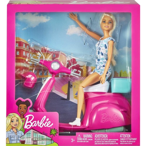 Mattel Barbie Scooter Και Κούκλα GBK85 887961716962