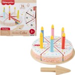 Mattel Fisher-price Wooden Cake, Pretend Food Decorating Set for Preschool Kids, 14 Wood Pieces JGR82 194735321117