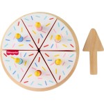 Mattel Fisher-price Wooden Cake, Pretend Food Decorating Set for Preschool Kids, 14 Wood Pieces JGR82 194735321117