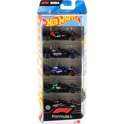 Mattel Hot Wheels 5-pack Race Team, Set of 5 Formula 1-themed 1:64 Scale Die-cast Toy Cars JGF58 194735312511