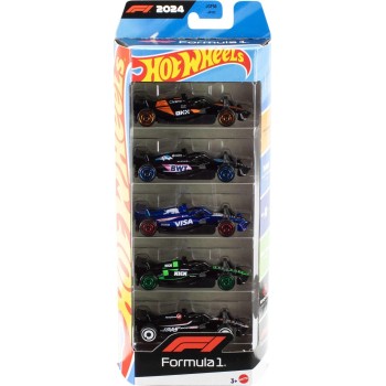 Mattel Hot Wheels 5-pack Race Team, Set of 5 Formula 1-themed 1:64 Scale Die-cast Toy Cars JGF58 194735312511