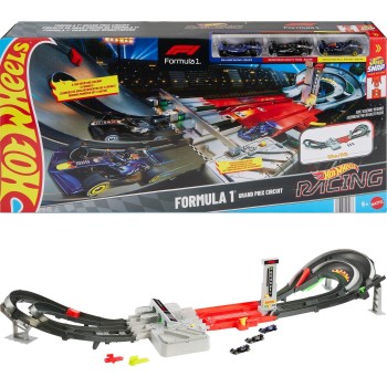 Mattel Hot Wheels Race Formula 1 Grand Prix Circuit Track Set With 3 1:64 Scale Die-cast Toy Cars JDY16 194735291137