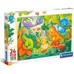 Clementoni παιδικό παζλ maxi super color dinos happy oasis 24 τμχ 1200-28524 8005125285242