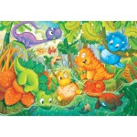 Clementoni παιδικό παζλ maxi super color dinos happy oasis 24 τμχ 1200-28524 8005125285242