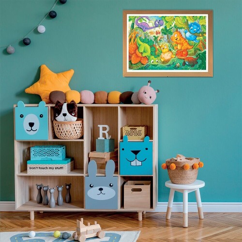 Clementoni παιδικό παζλ maxi super color dinos happy oasis 24 τμχ 1200-28524 8005125285242