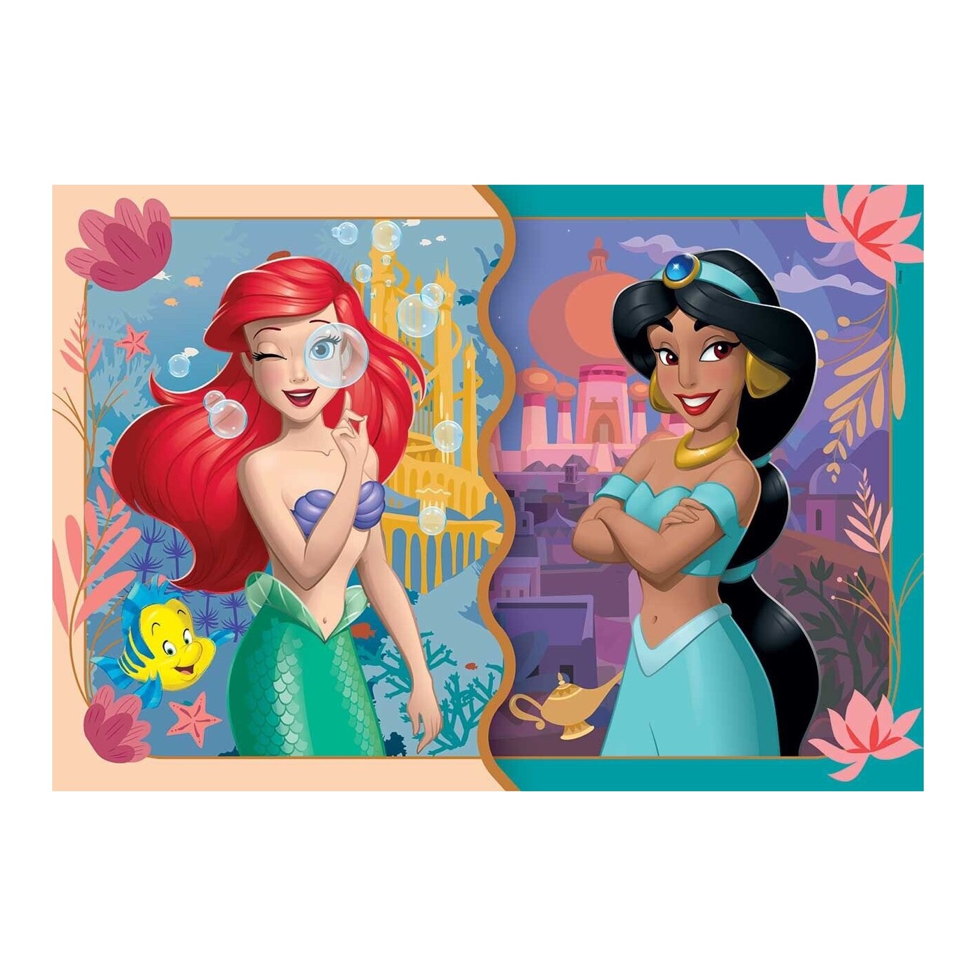 Clementoni Children's Puzzle Super Color Disney Princess 2x20 pcs 1200 ...