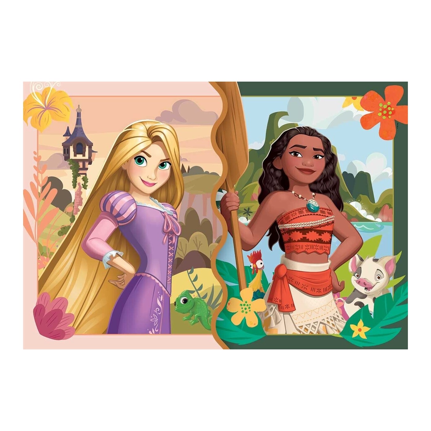 Clementoni Children's Puzzle Super Color Disney Princess 2x20 pcs 1200 ...