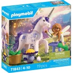 Playmobil Magic Unicorns Collectible Unicorn Lucky Lavender With Fairy 71843 4008789718433