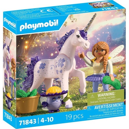 Playmobil Magic Unicorns Collectible Unicorn Lucky Lavender With Fairy 71843 4008789718433
