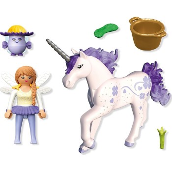 Playmobil Magic Unicorns Collectible Unicorn Lucky Lavender With Fairy 71843 4008789718433