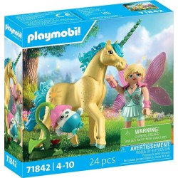 Playmobil Magic Unicorns Collectible Unicorn Sunshine Blossom With Fairy 71842 4008789718426