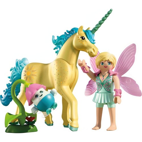 Playmobil Magic Unicorns Μονόκερος Με Γαλάζια Χαίτη & Νεράιδα 71842 4008789718426