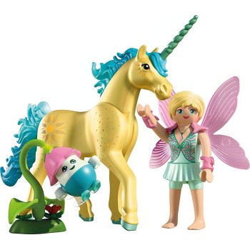Playmobil Magic Unicorns Μονόκερος Με Γαλάζια Χαίτη & Νεράιδα 71842 4008789718426