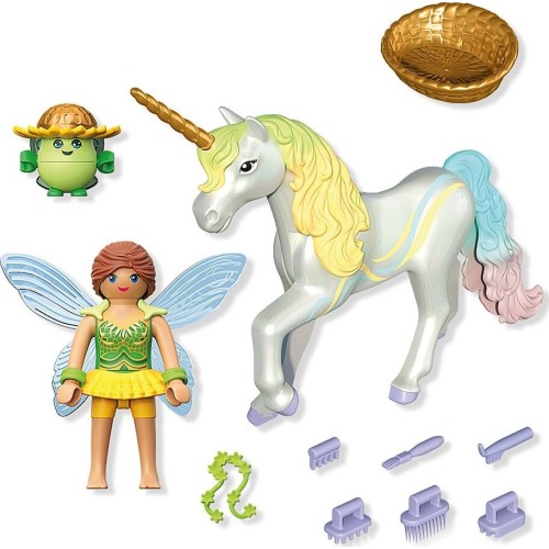 Playmobil Magic Unicorns Μονόκερος Με Πολύχρωμη Χαίτη & Νεράιδα 71840 4008789718402