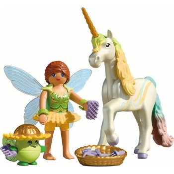 Playmobil Magic Unicorns Μονόκερος Με Πολύχρωμη Χαίτη & Νεράιδα 71840 4008789718402