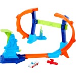 Mattel Hot Wheels Stunt Tracks Corkscrew Jump Champion Track Set & 1:64 Scale Toy Car, Speed Snap Track GBF81 / JFH36 1947352972