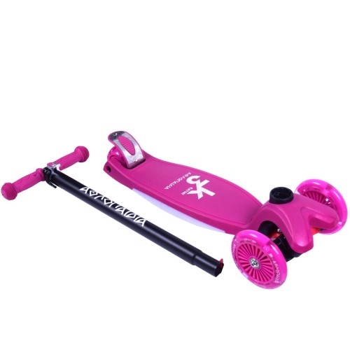 ΑΘΛΟΠΑΙΔΙΑ 3τροχο πατίνι scooter με φωτιζόμενη βάση και ροδάκια - φούξια 002.61215/FU 9985777013006