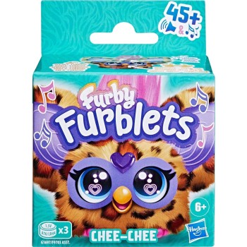 Hasbro furby furblets - series 4 collectible - chee-chee cheetah  plush toy, yello F9703 / G1697 5010996303981