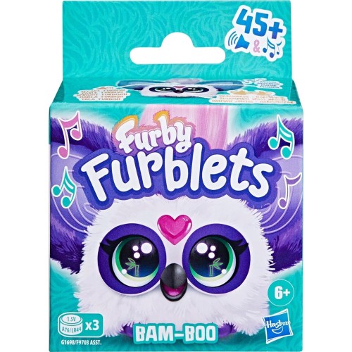 Hasbro furby furblets - series 4 collectible -  panda mini plush toy, purple F9703 / G1698 5010996303998