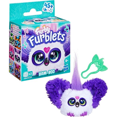 Hasbro furby furblets - series 4 collectible -  panda mini plush toy, purple F9703 / G1698 5010996303998