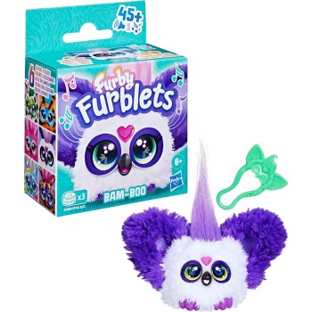 Hasbro furby furblets - series 4 collectible -  panda mini plush toy, purple F9703 / G1698 5010996303998