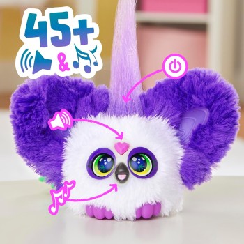 Hasbro furby furblets - series 4 collectible -  panda mini plush toy, purple F9703 / G1698 5010996303998