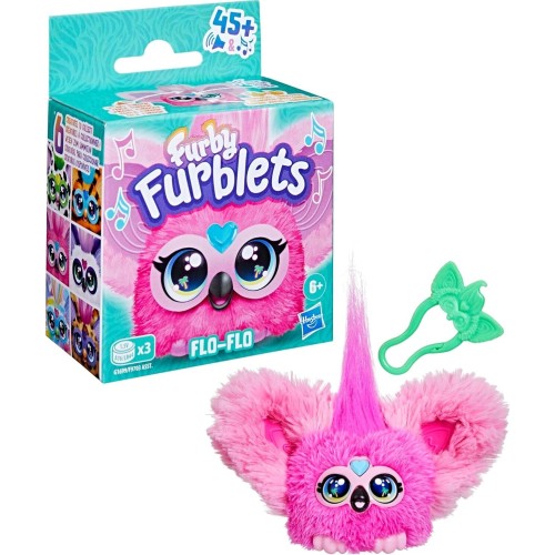Hasbro furby furblets flo-flo flamingo mini plush toy, cute plush toys, fun  toy f F9703 / G1699 5010996304001