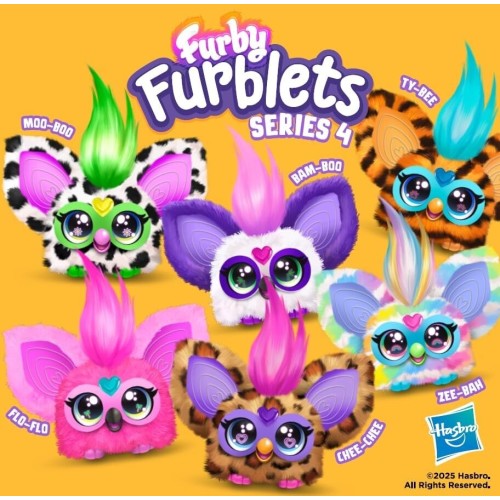 Hasbro furby furblets flo-flo flamingo mini plush toy, cute plush toys, fun  toy f F9703 / G1699 5010996304001