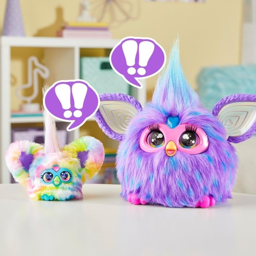 Hasbro furby furblets - series 4 collectible - zee-bah  mini plush toy, regenbogen F9703 / G1778 5010996304025